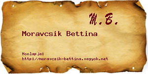 Moravcsik Bettina névjegykártya