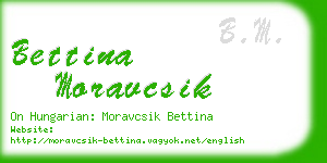 bettina moravcsik business card